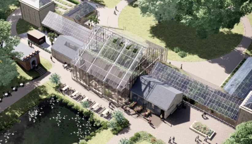 Sketch of the extension of the Palm House. Illustration.
